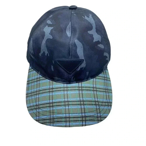 Prada plaid camo baseball hat size medium - Picture 1 of 6